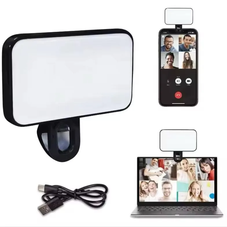 Luz de Preenchimento Selfie — Clip para Telemóvel e Computador
